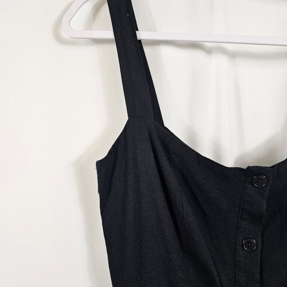 Reformation Wide Leg Jumpsuit in Black - Size 8 - Picture 3 of 9